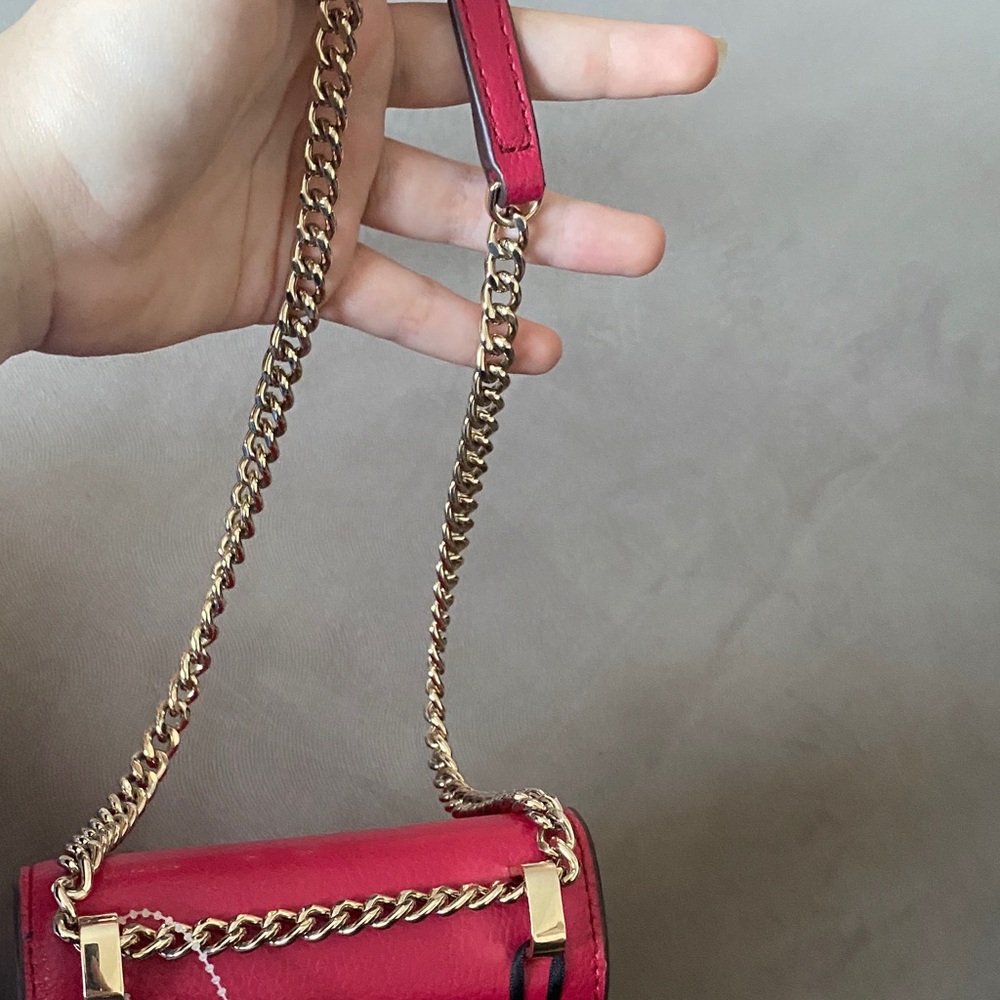 DKNY Fuchsia Crossbody Bag with Gold Accents - Picture 5 of 10
